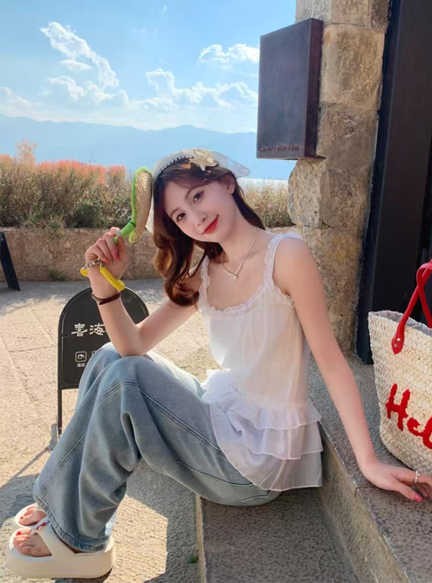 フリルティアードキャミソールチュニック