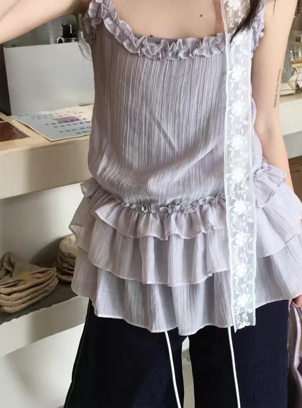 フリルティアードキャミソールチュニック