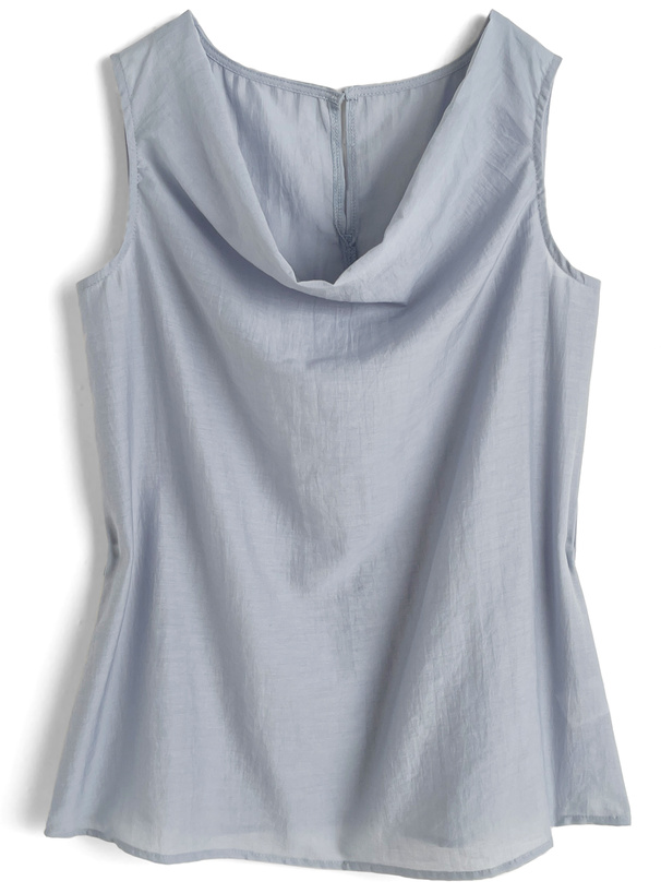 ベルト付きノースリーブドレープトップス