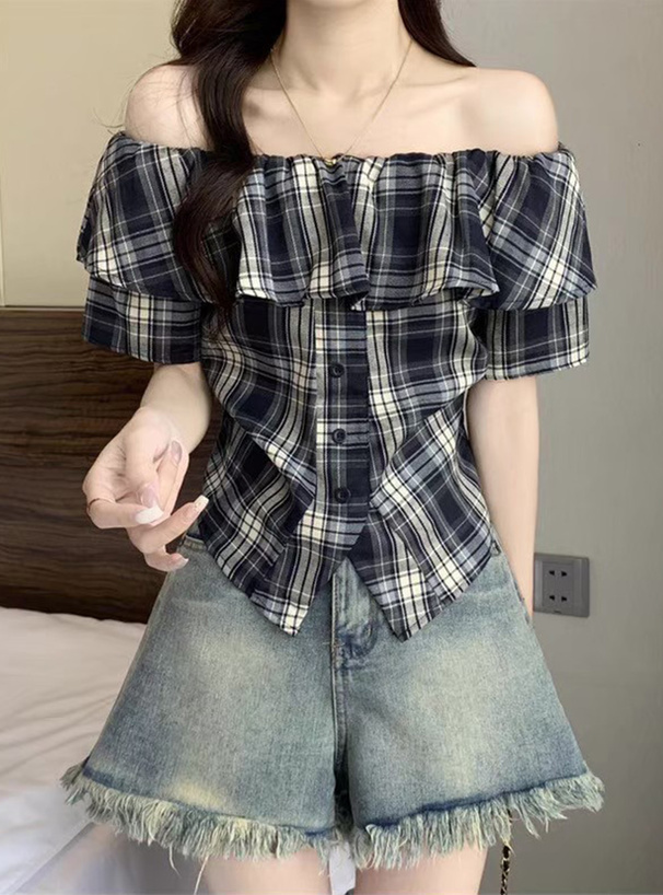 【社交ダンス衣装 40着以上 超豪華まとめ売り】柄物フリル付き ブラウストップス AYBTO] シャツ ブラウス 白 フリルブラウス 長袖 柄 フリル スタンド