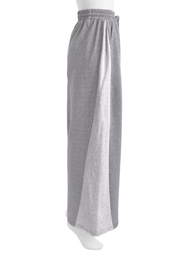 配色スウェットワイドパンツ