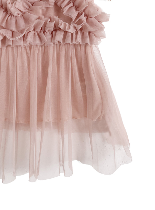 メロウトップス×チュールフリルビスチェアンサンブル