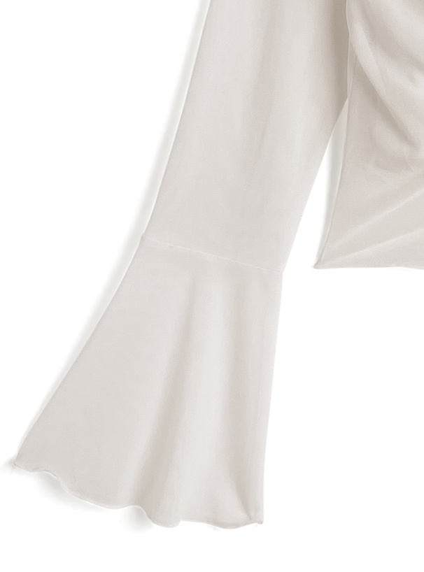 シアーリボンカーディガン×キャミソールアンサンブル