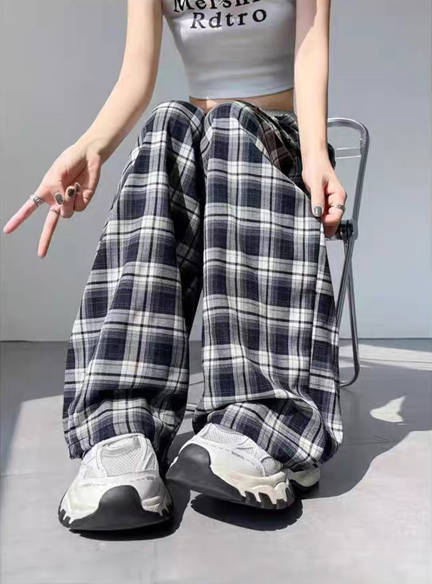 チェック柄ワイドパンツ[sd163] | レディースファッション通販の