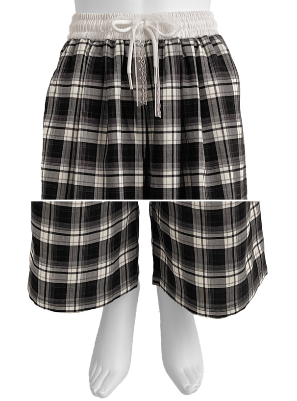 チェック柄ワイドパンツ[sd163] | レディースファッション通販の