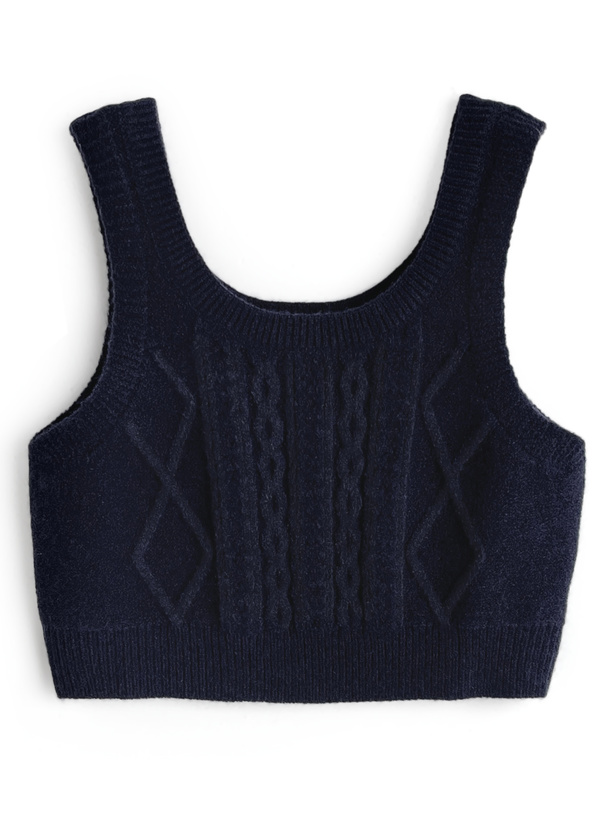 タックシャツ×ニットベストアンサンブル