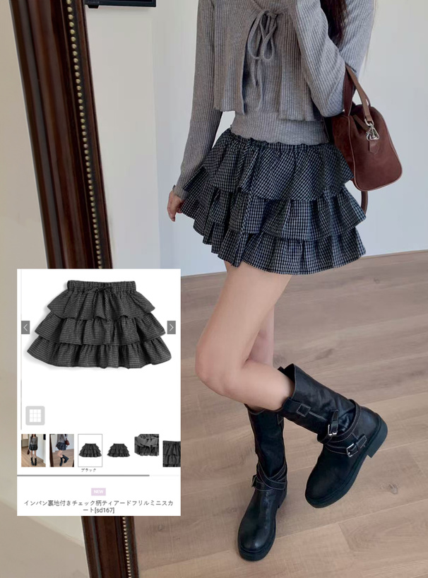 ディムモアール チェック柄フリルミニスカート dimmoire ディムモアール PUNKフリルミニスカート チェック