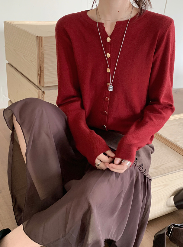 kolor カラー　カーディガン FOXブレンド セッケツ ノーカラー ニット カーディガン