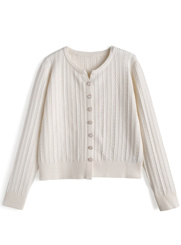 ケーブル編み風ニットカーディガン[sd179] | レディースファッション