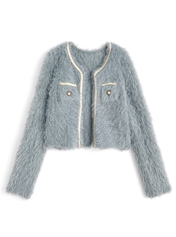 ブレードシャギーニットカーディガン