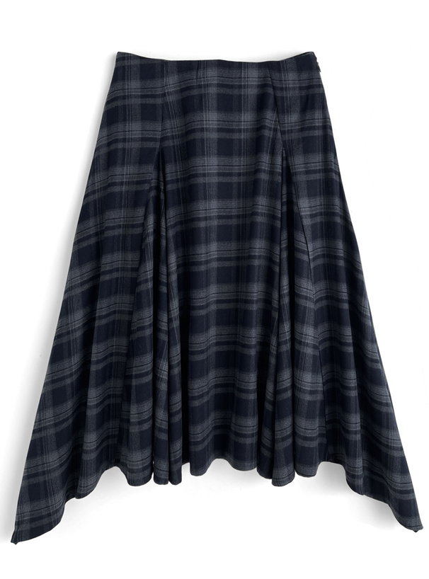 ILLIT アイリット BEB チェック柄ヘムフレアスカート[sd184]