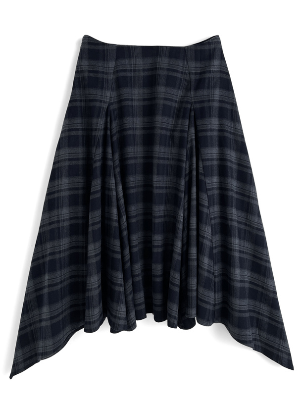 ILLIT アイリット BEB チェック柄ヘムフレアスカート