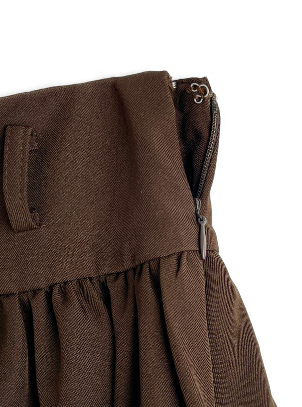 ベルト&インパン裏地付きバルーンミニスカート