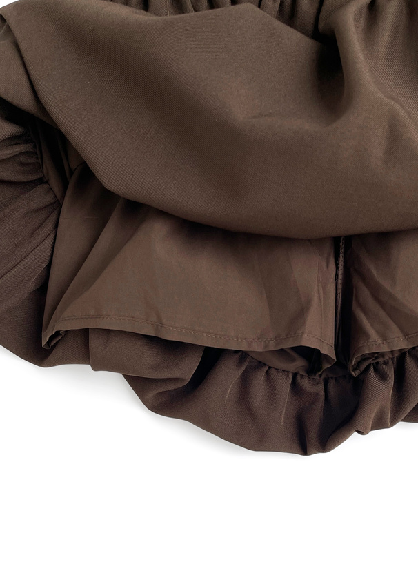 ベルト&インパン裏地付きバルーンミニスカート