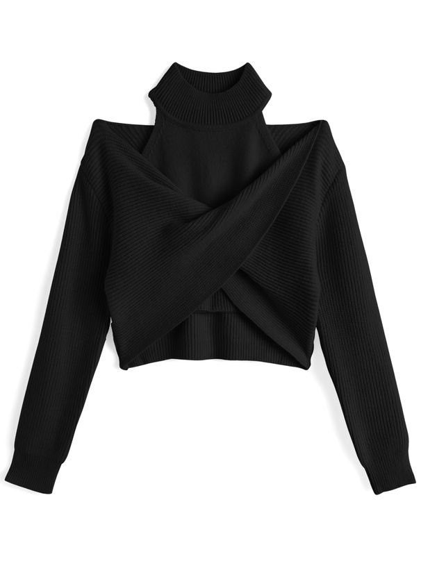 ツイストトップス×アメスリタンクトップニットアンサンブル