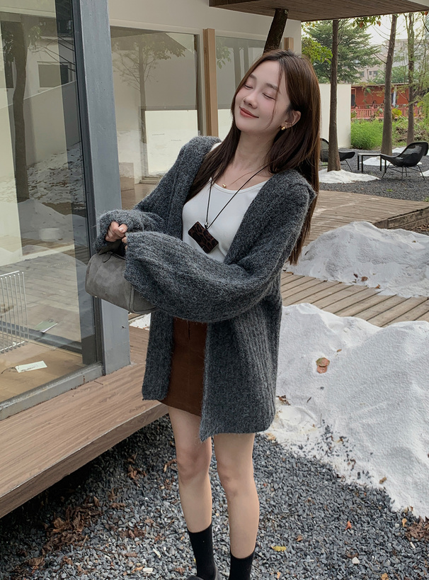 フード付きニットカーディガン[sd196] | レディースファッション通販の