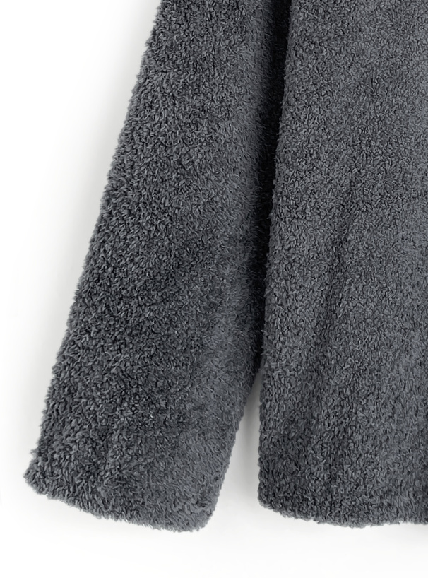 ボアトップス×ワイドパンツセットアップ