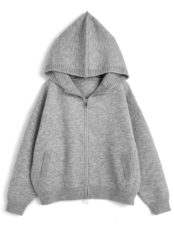 ダブルジップパーカー×ショートパンツニットセットアップ[sd217