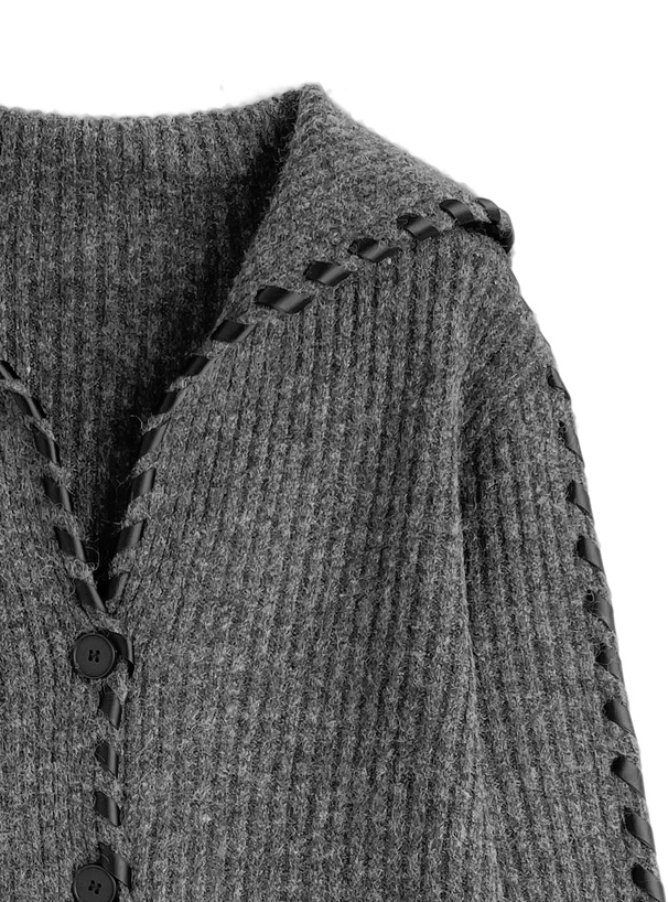 リボンデザインニットカーディガン