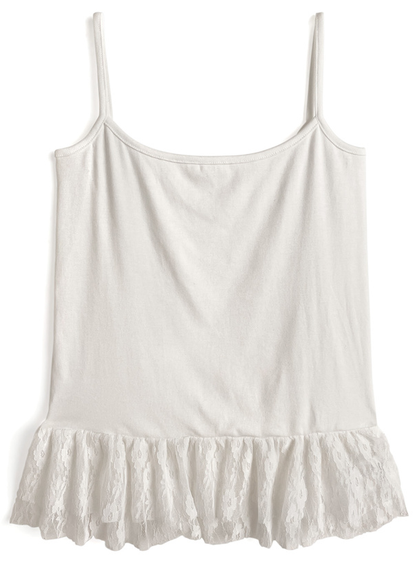 2Wayドロストシアートップス×レースキャミソールアンサンブル