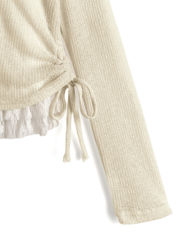 2Wayドロストシアートップス×レースキャミソールアンサンブル