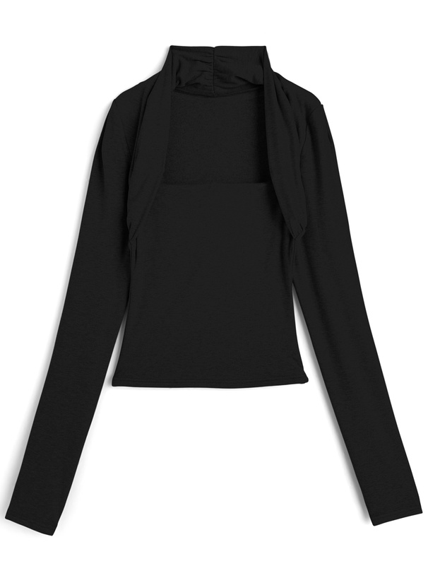 レイヤード風ギャザートップス