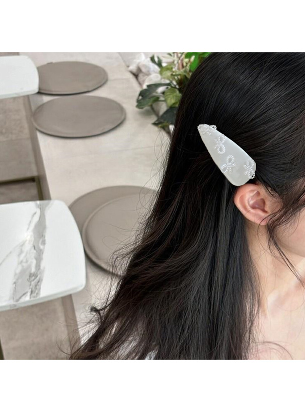 パールリボンヘアクリップ2点セット