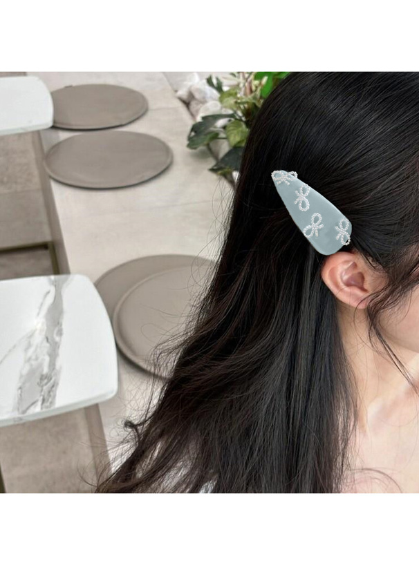パールリボンヘアクリップ2点セット