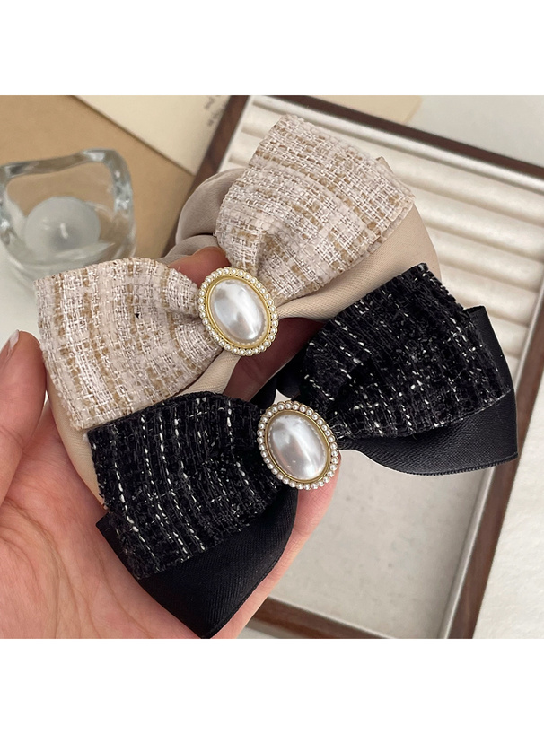 パールツイードリボンシュシュ