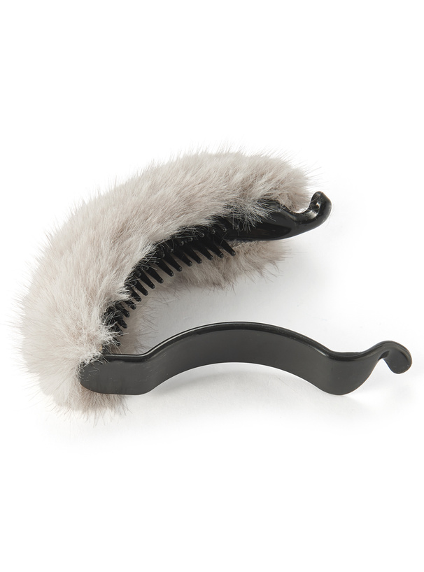 ラウンドファーヘアクリップ