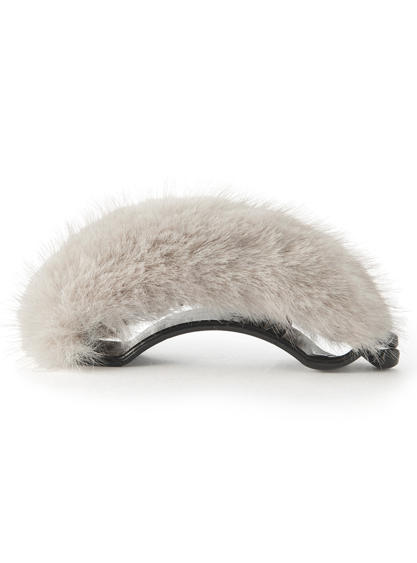 ラウンドファーヘアクリップ