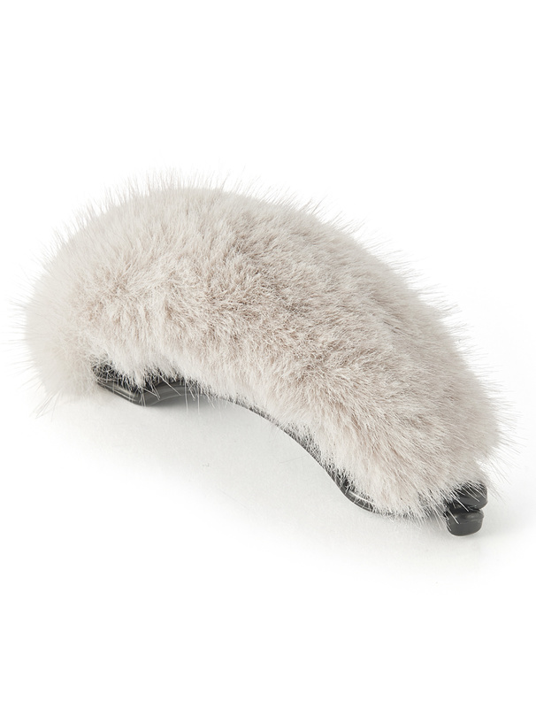 ラウンドファーヘアクリップ