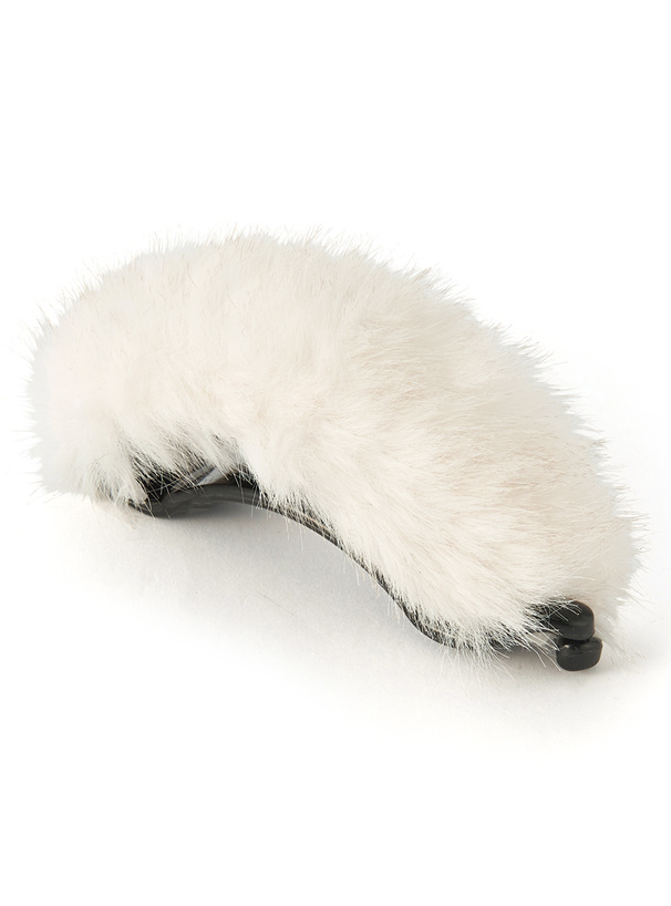 ラウンドファーヘアクリップ