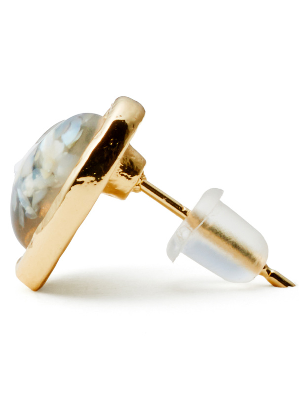 クリアシェルハートピアス