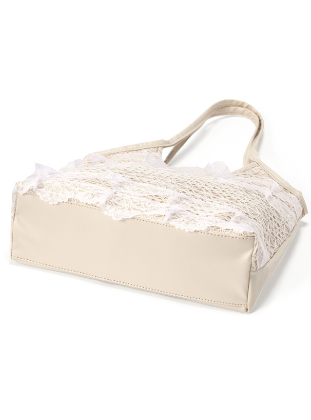 レースフリルトートバッグ