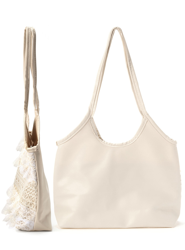 レースフリルトートバッグ