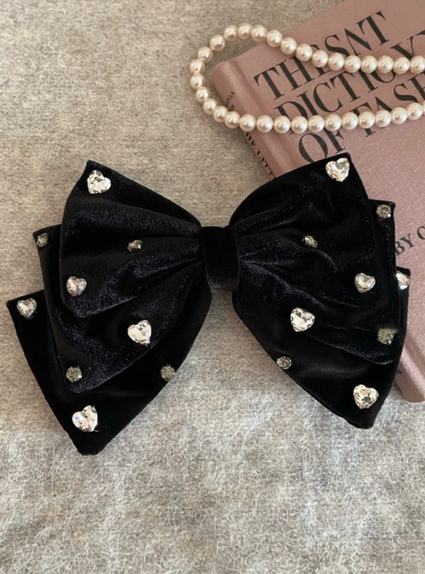 ハートビジューベロアバレッタ