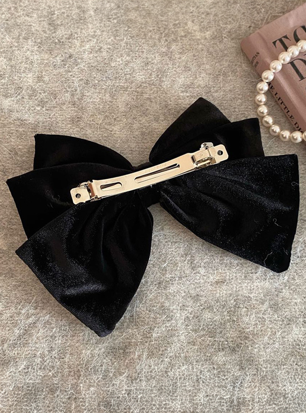 ハートビジューベロアバレッタ