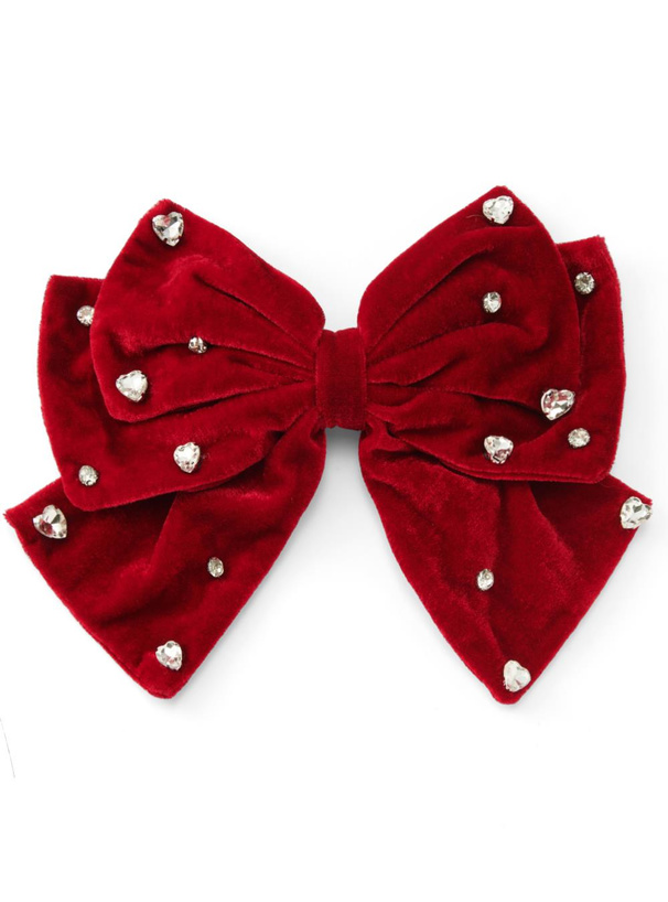 ハートビジューベロアバレッタ