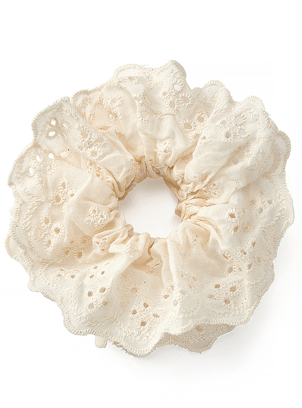 コットンレースシュシュ