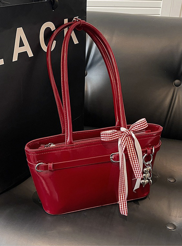 ハートチャームリボン付きショルダーバッグ[sda252]