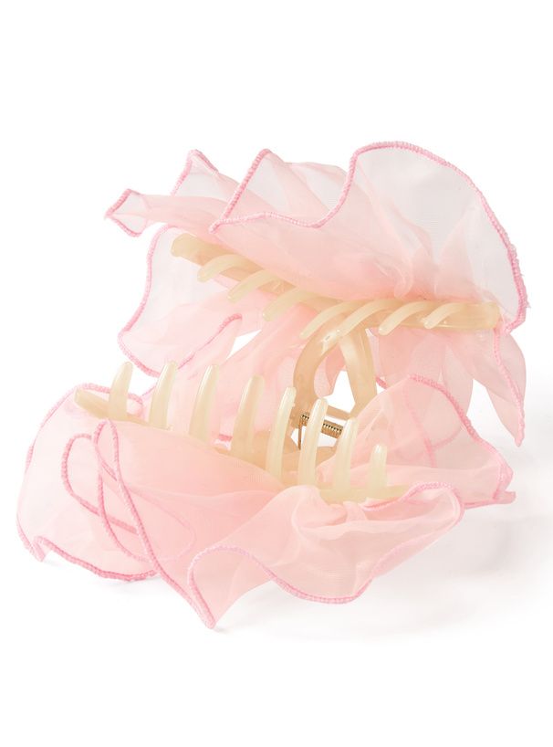 オーガンジーヘアクリップ