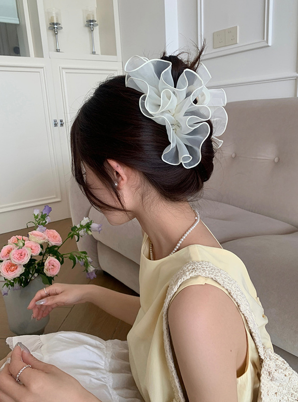 オーガンジーヘアクリップ