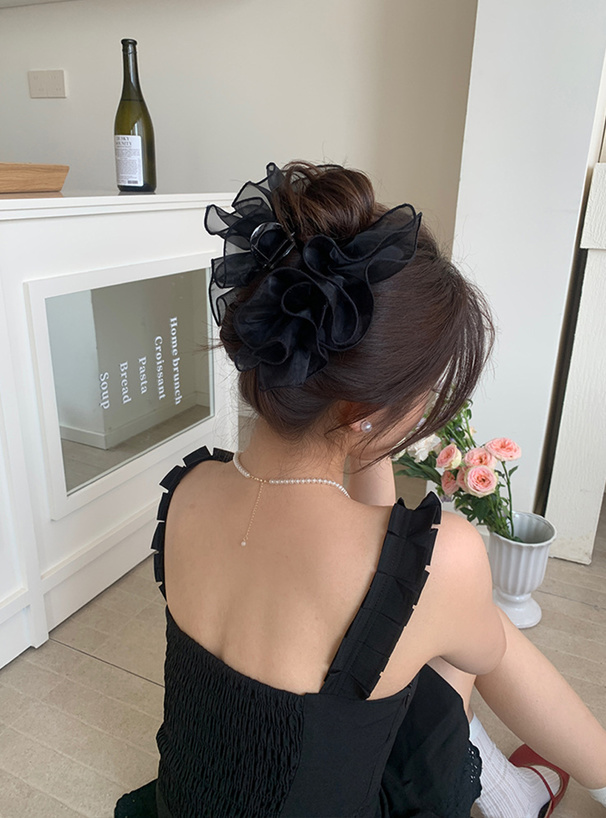 オーガンジーヘアクリップ