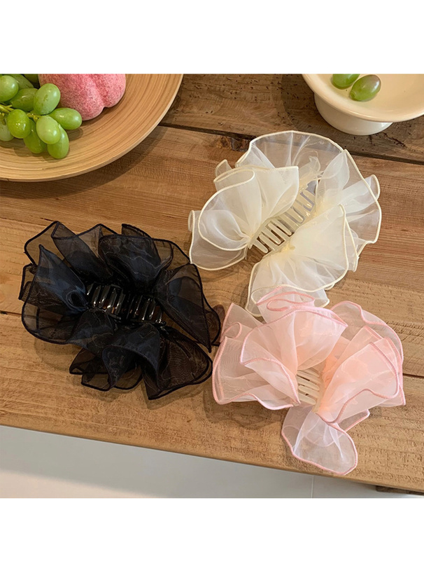 オーガンジーヘアクリップ