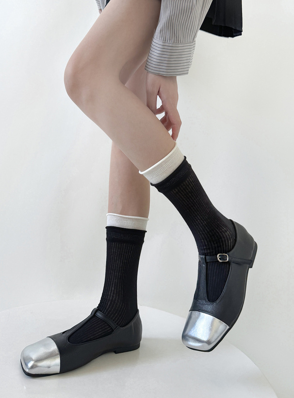 配色リブソックス