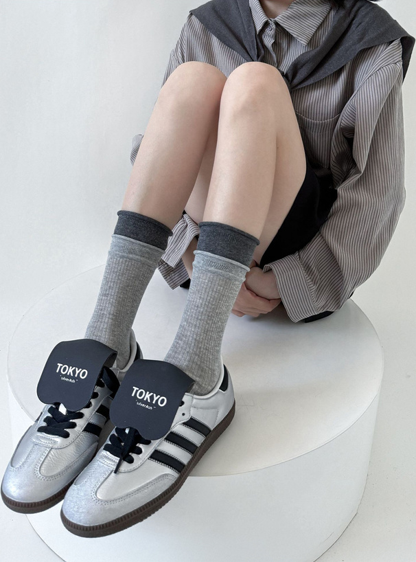 配色リブソックス[sda290] | レディースファッション通販のグレイル