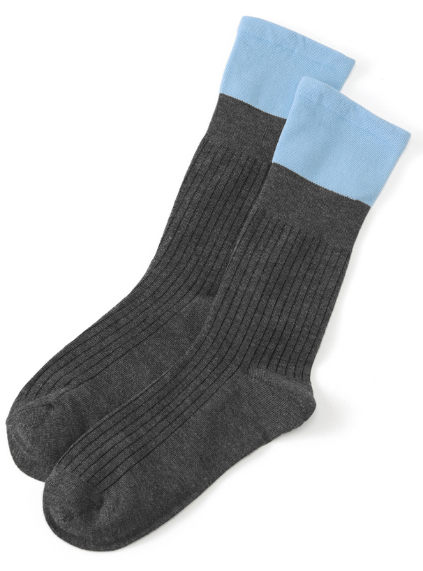 配色リブソックス