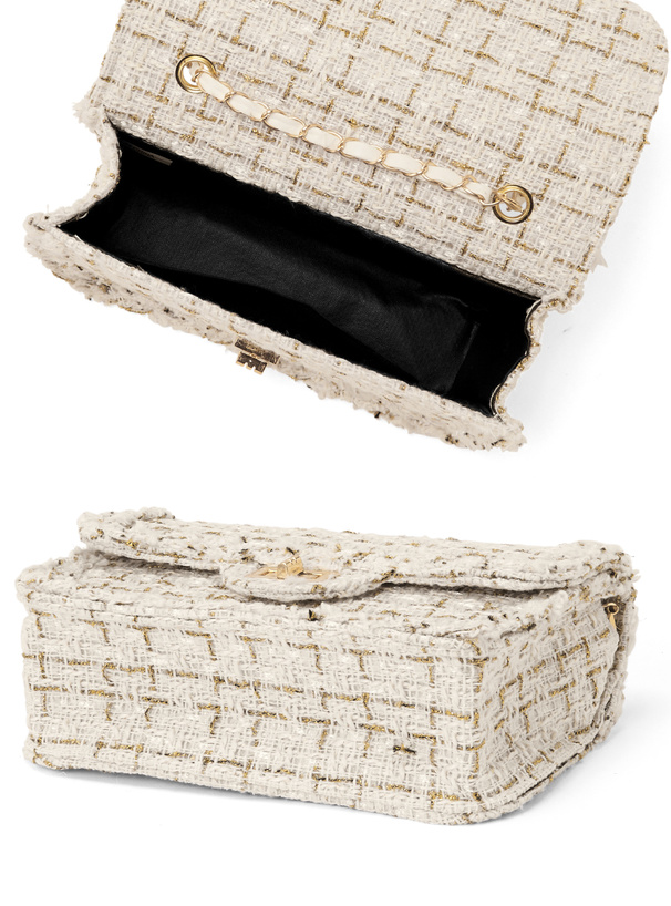 ツイードチェーンショルダーバッグ