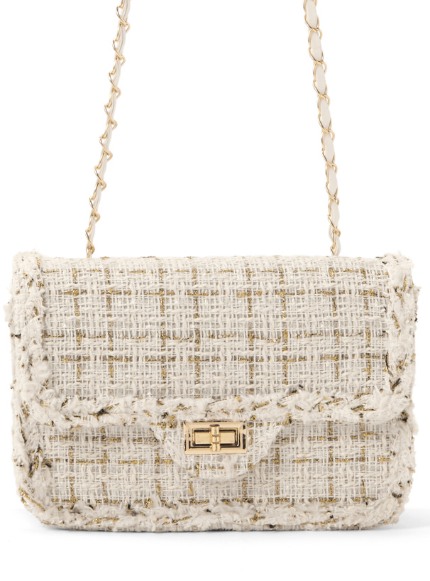 ツイードチェーンショルダーバッグ